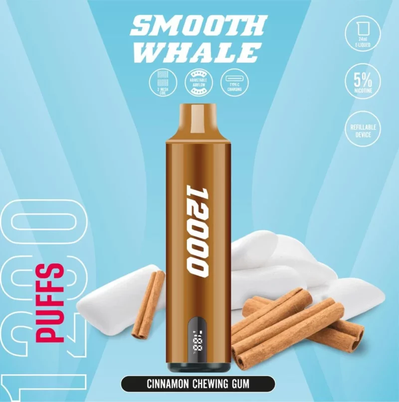 smooth whale 12000 cinnamon chewing gum