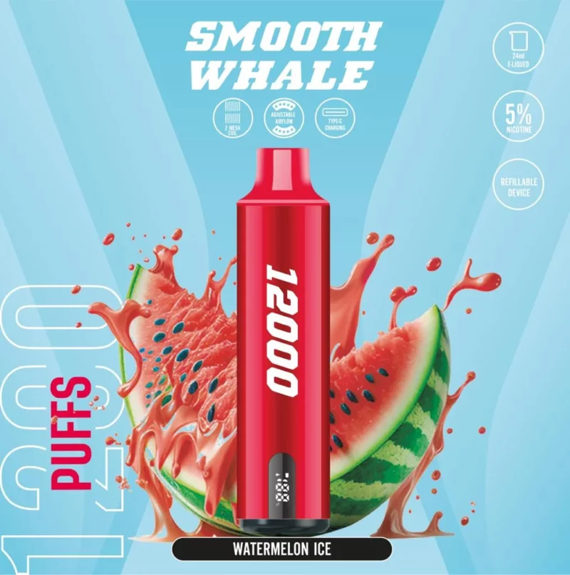 smooth whale 12000 watermelon ice